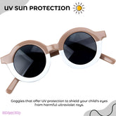 Kids Sunglasses Stylish and Compact Kids Eyewear for Summer (Brown)